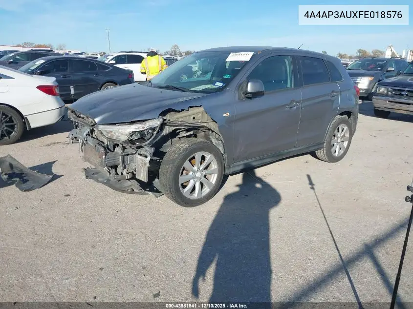 4A4AP3AUXFE018576 2015 Mitsubishi Outlander Sport Es