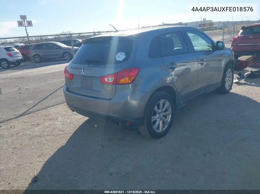 4A4AP3AUXFE018576 2015 Mitsubishi Outlander Sport Es