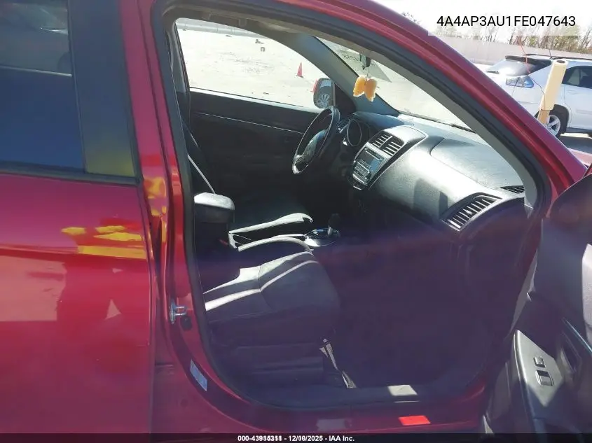 4A4AP3AU1FE047643 2015 Mitsubishi Outlander Sport Es
