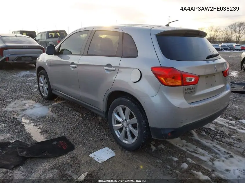 4A4AP3AW2FE038239 2015 Mitsubishi Outlander Sport Es