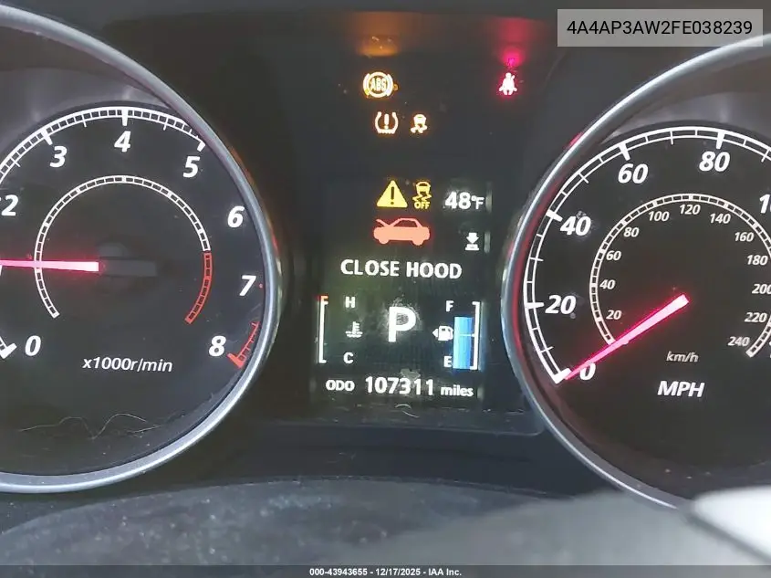 4A4AP3AW2FE038239 2015 Mitsubishi Outlander Sport Es