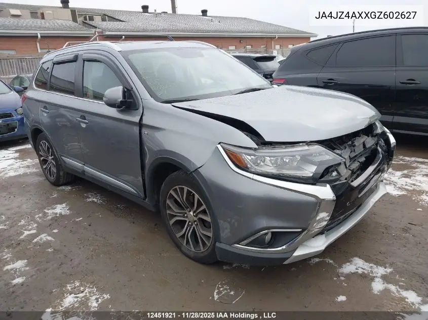 JA4JZ4AXXGZ602627 2016 Mitsubishi Outlander Gt