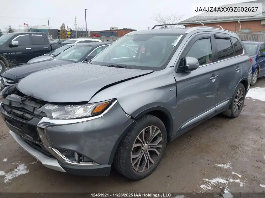 JA4JZ4AXXGZ602627 2016 Mitsubishi Outlander Gt