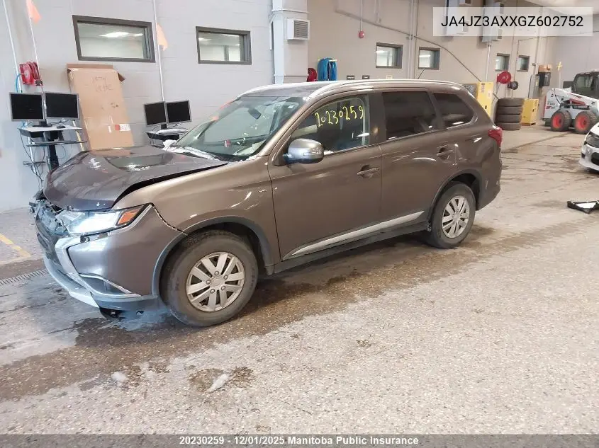 JA4JZ3AXXGZ602752 2016 Mitsubishi Outlander Se