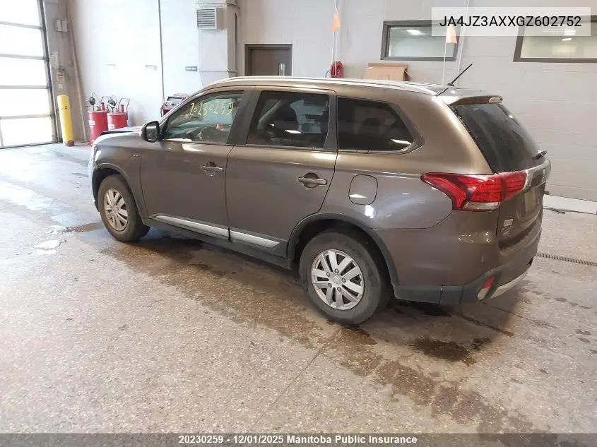 JA4JZ3AXXGZ602752 2016 Mitsubishi Outlander Se