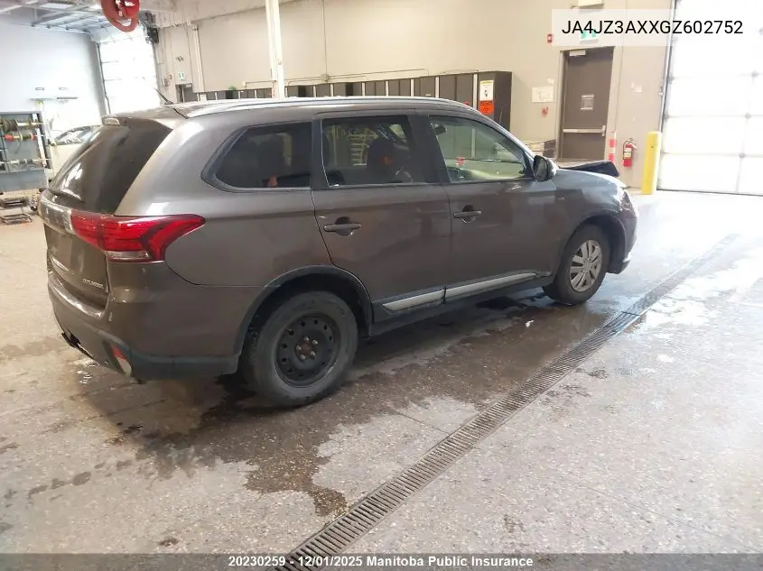 JA4JZ3AXXGZ602752 2016 Mitsubishi Outlander Se