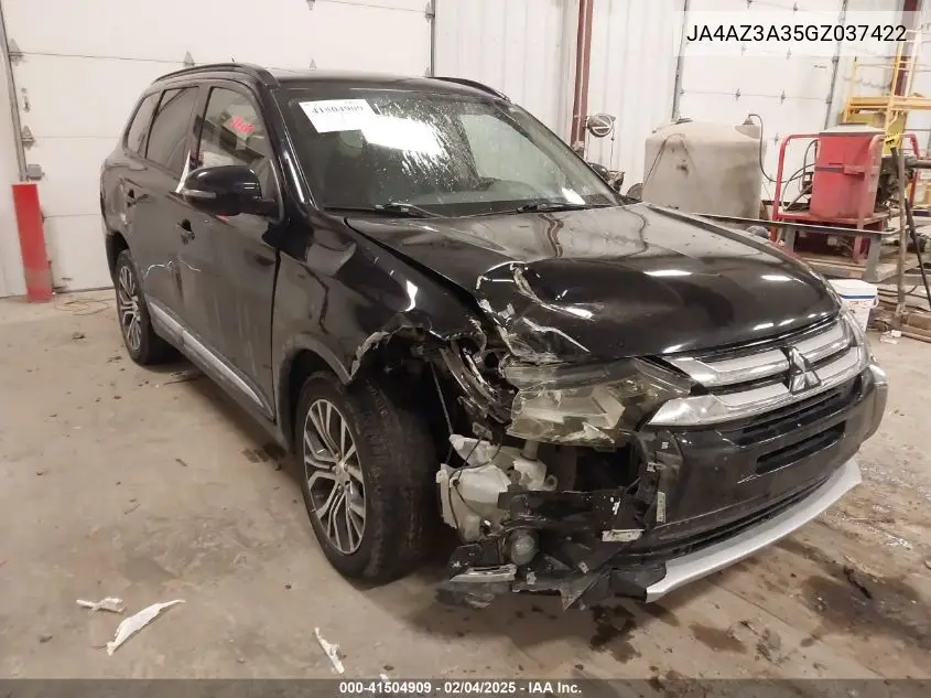 2016 Mitsubishi Outlander Sel VIN: JA4AZ3A35GZ037422 Lot: 41504909