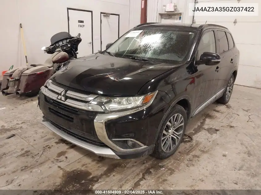2016 Mitsubishi Outlander Sel VIN: JA4AZ3A35GZ037422 Lot: 41504909