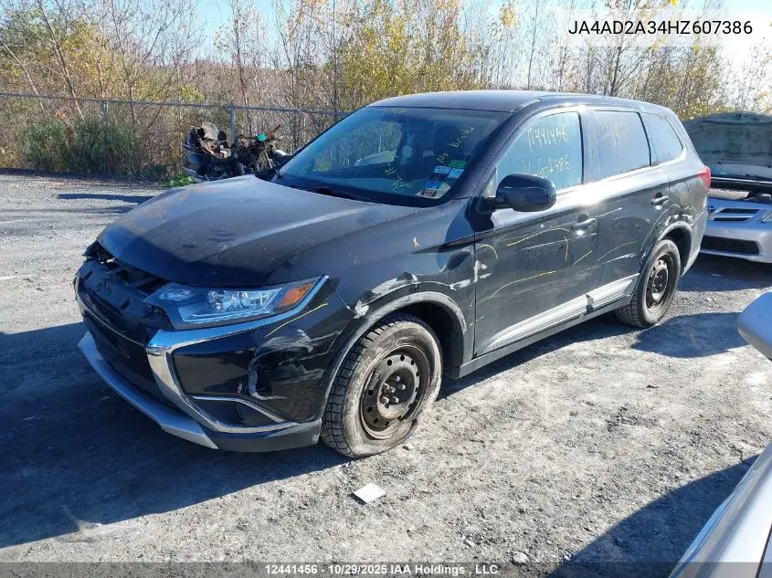 JA4AD2A34HZ607386 2017 Mitsubishi Outlander Es