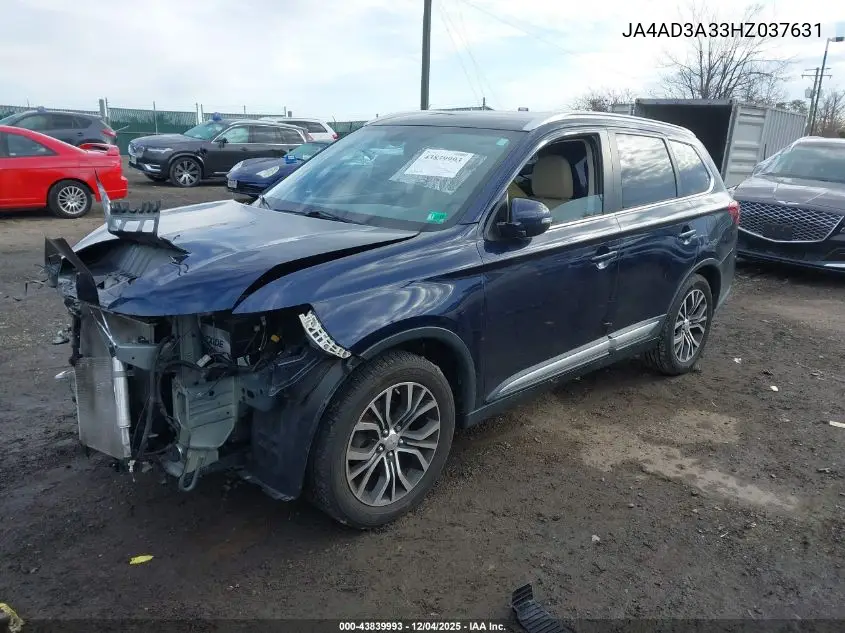 JA4AD3A33HZ037631 2017 Mitsubishi Outlander Se/Sel
