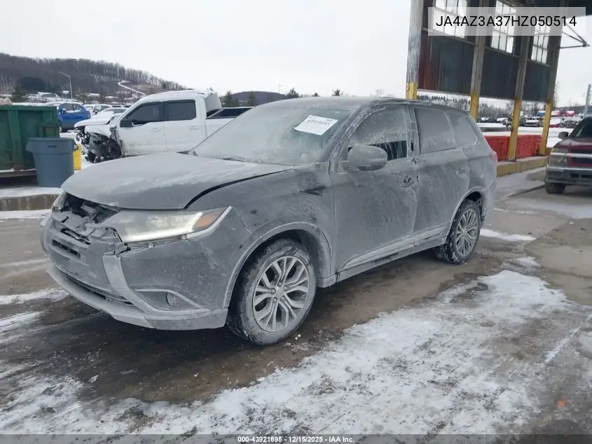 JA4AZ3A37HZ050514 2017 Mitsubishi Outlander Se