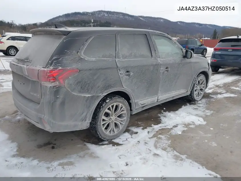 JA4AZ3A37HZ050514 2017 Mitsubishi Outlander Se