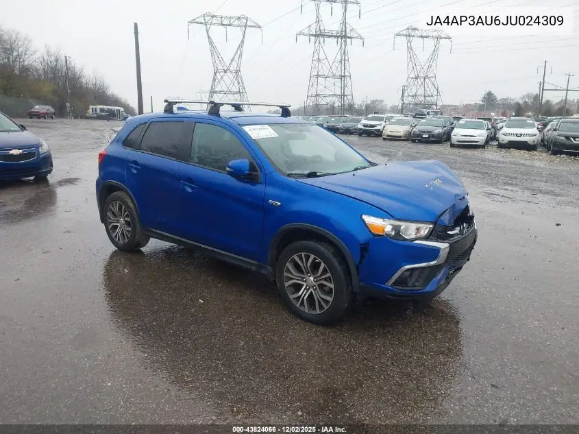 JA4AP3AU6JU024309 2018 Mitsubishi Outlander Sport 2.0 Es/2.0 Le