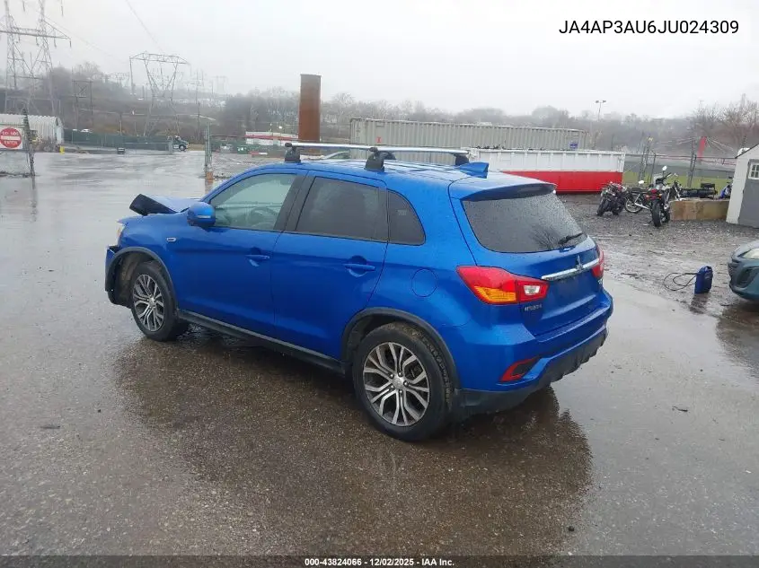 JA4AP3AU6JU024309 2018 Mitsubishi Outlander Sport 2.0 Es/2.0 Le
