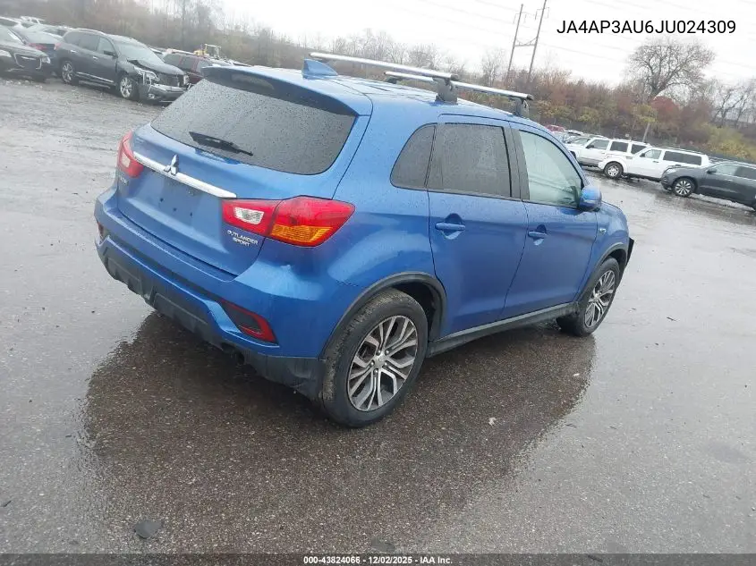 JA4AP3AU6JU024309 2018 Mitsubishi Outlander Sport 2.0 Es/2.0 Le