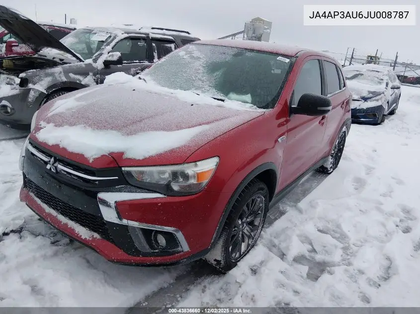 JA4AP3AU6JU008787 2018 Mitsubishi Outlander Sport 2.0 Le