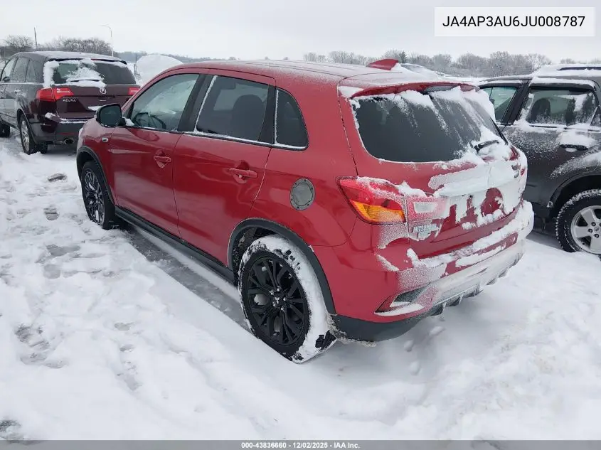 JA4AP3AU6JU008787 2018 Mitsubishi Outlander Sport 2.0 Le