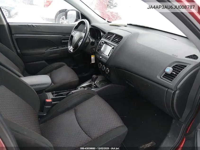 JA4AP3AU6JU008787 2018 Mitsubishi Outlander Sport 2.0 Le