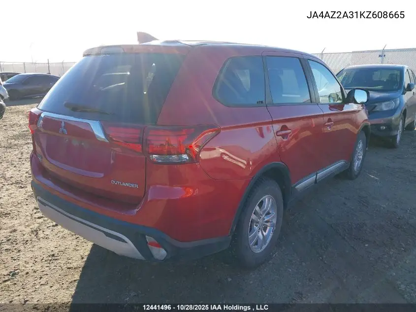 JA4AZ2A31KZ608665 2019 Mitsubishi Outlander Es