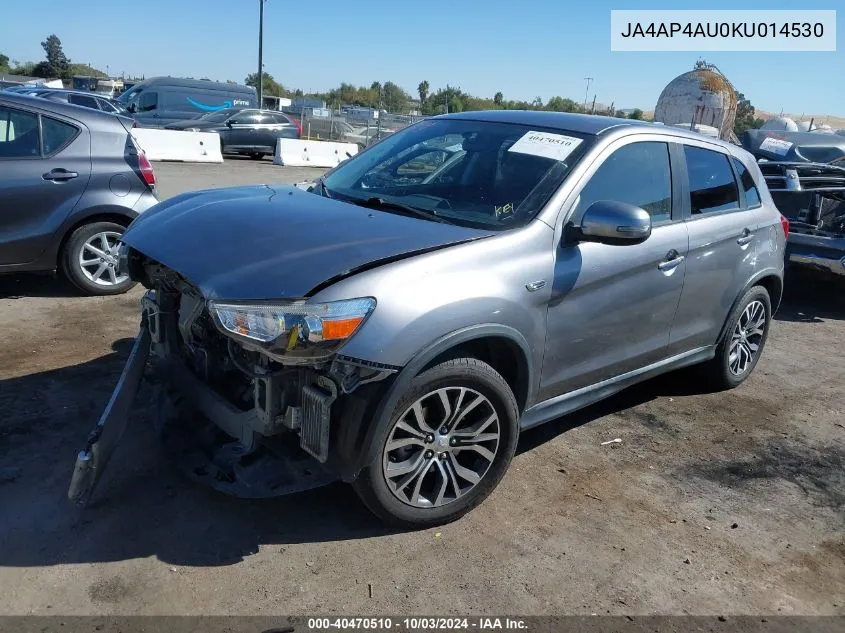 JA4AP4AU0KU014530 2019 Mitsubishi Outlander Sport 2.0 Se