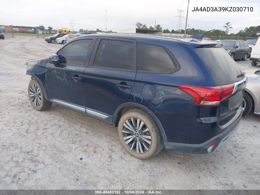 JA4AD3A39KZ030710 2019 Mitsubishi Outlander Se