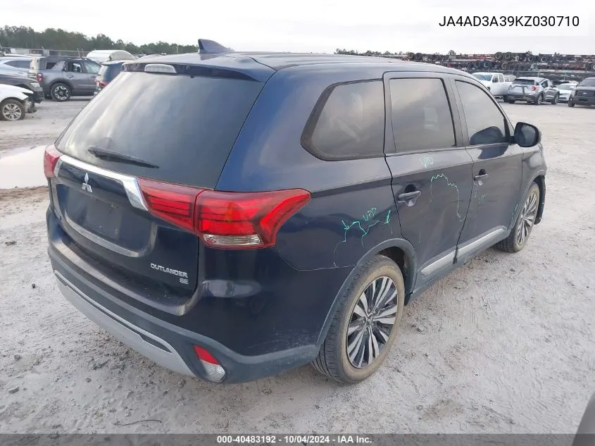 JA4AD3A39KZ030710 2019 Mitsubishi Outlander Se