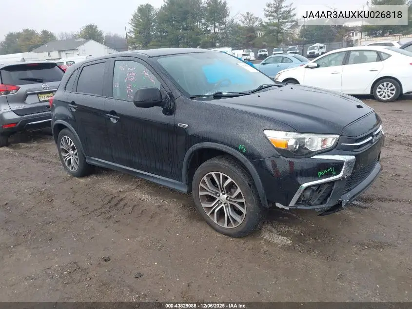 JA4AR3AUXKU026818 2019 Mitsubishi Outlander Sport 2.0 Es