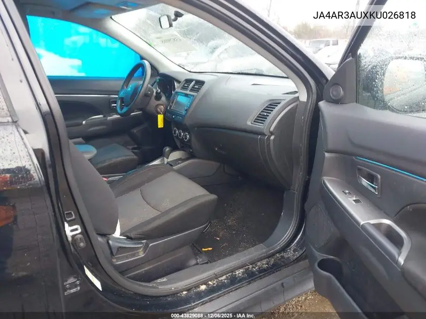 JA4AR3AUXKU026818 2019 Mitsubishi Outlander Sport 2.0 Es