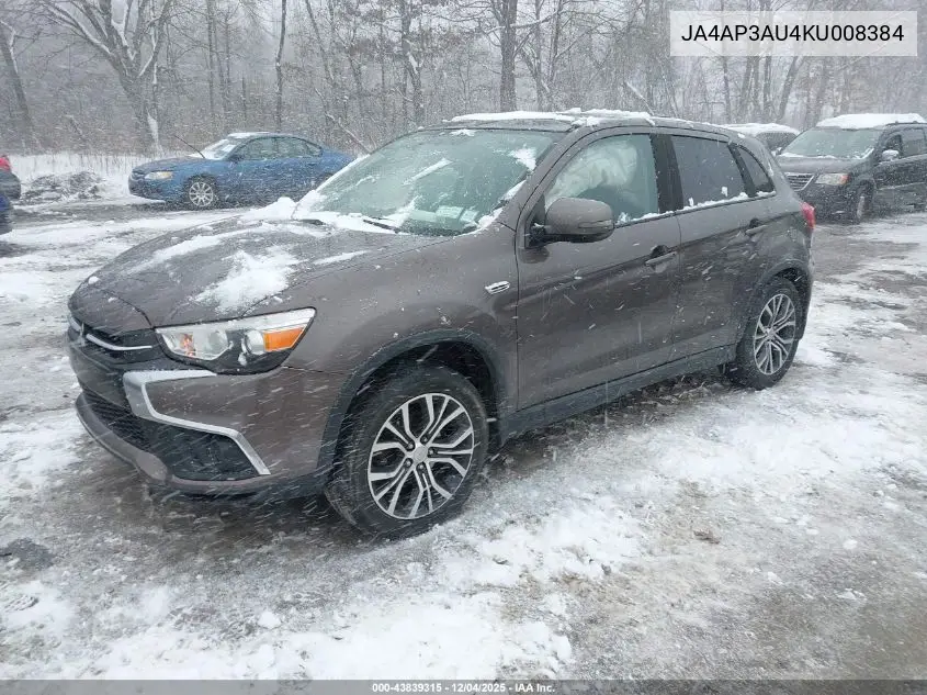 JA4AP3AU4KU008384 2019 Mitsubishi Outlander Sport 2.0 Es