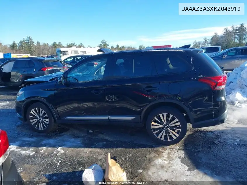 JA4AZ3A3XKZ043919 2019 Mitsubishi Outlander Se