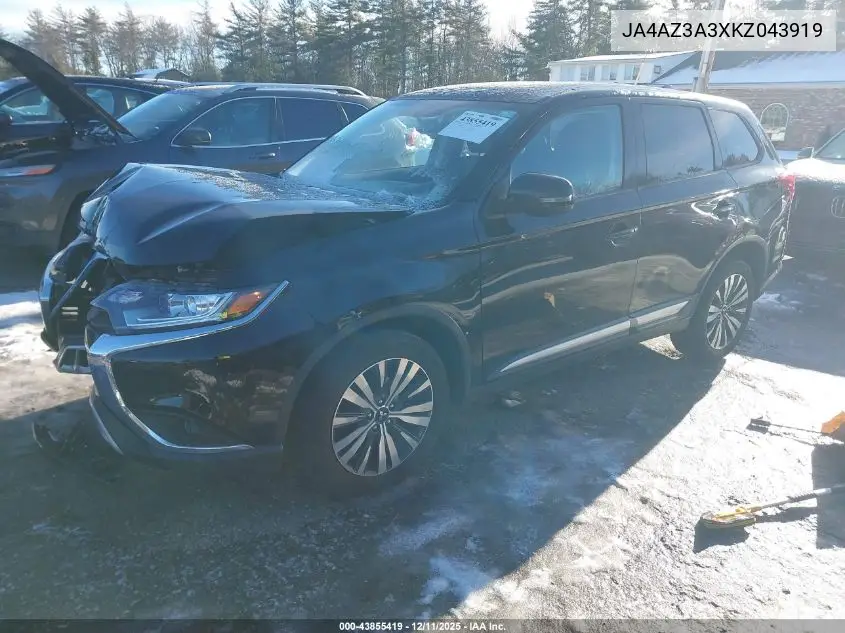 JA4AZ3A3XKZ043919 2019 Mitsubishi Outlander Se