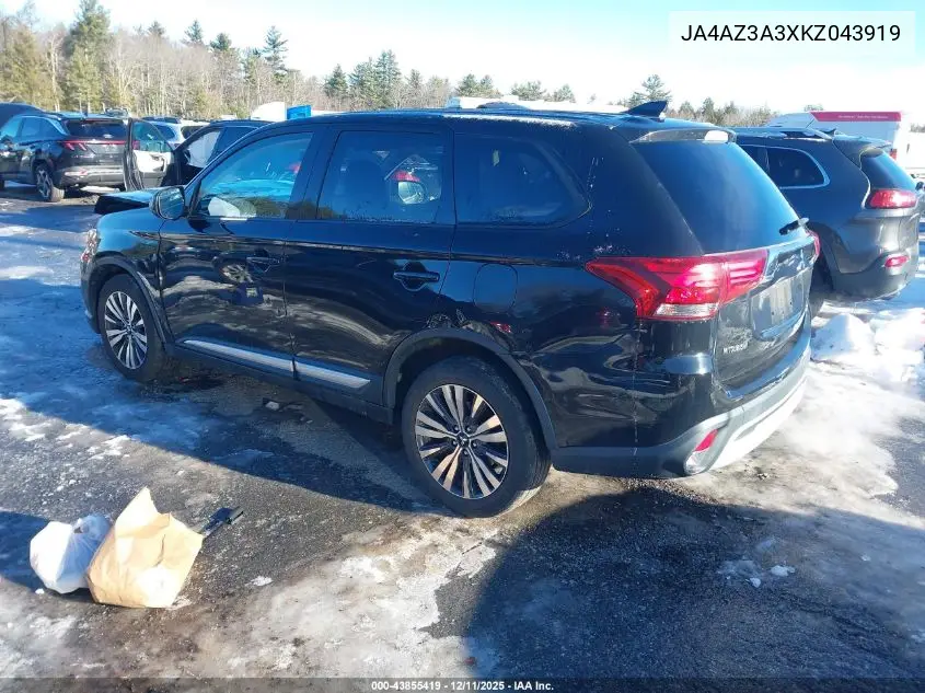 JA4AZ3A3XKZ043919 2019 Mitsubishi Outlander Se