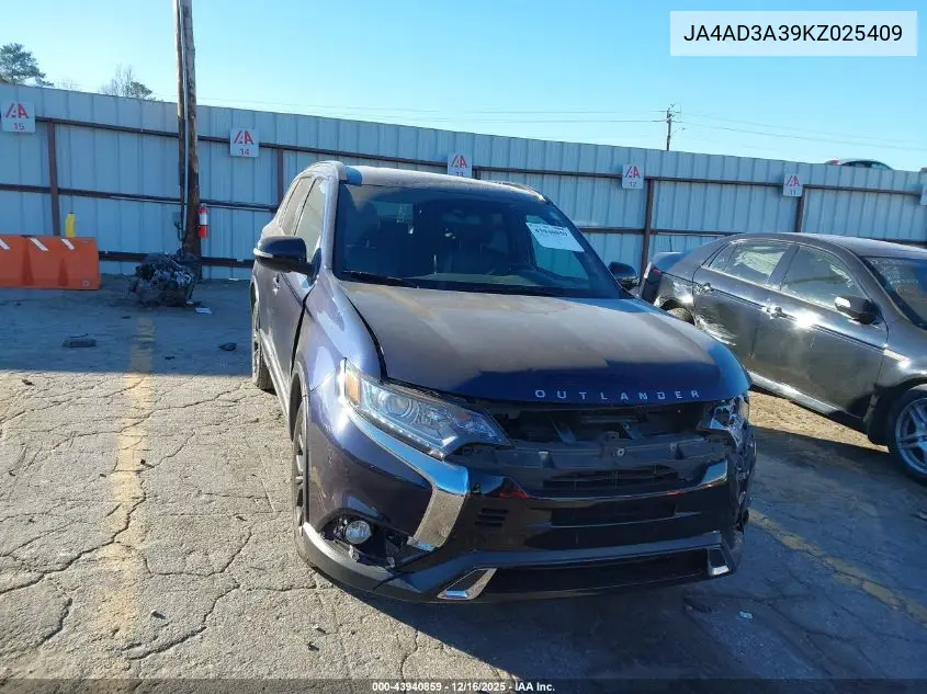 JA4AD3A39KZ025409 2019 Mitsubishi Outlander Le