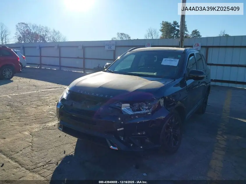 JA4AD3A39KZ025409 2019 Mitsubishi Outlander Le