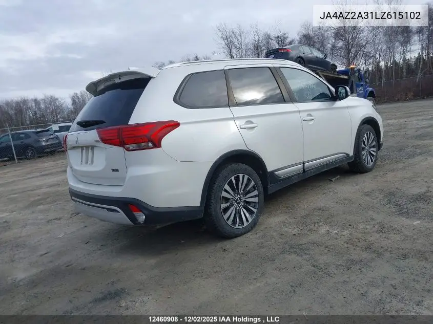 JA4AZ2A31LZ615102 2020 Mitsubishi Outlander Es