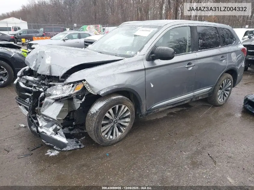 JA4AZ3A31LZ004332 2020 Mitsubishi Outlander Es 2.4 S-Awc