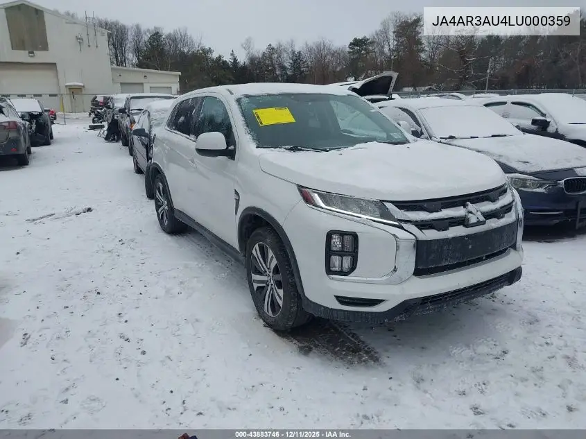 JA4AR3AU4LU000359 2020 Mitsubishi Outlander Sport 2.0 Es