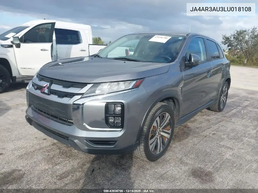 JA4AR3AU3LU018108 2020 Mitsubishi Outlander Sport 2.0 Be Awc/2.0 Es Awc/2.0 Se Awc/2.0 Sp Awc