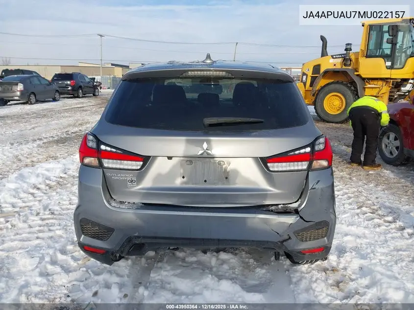 JA4APUAU7MU022157 2021 Mitsubishi Outlander Sport 2.0 Be 2Wd/2.0 Es 2Wd/2.0 Le 2Wd/2.0 S 2Wd