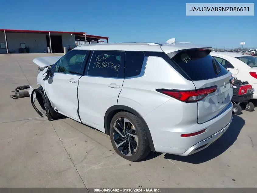 2022 Mitsubishi Outlander Sel 2.5 2Wd/Sel Special Edition 2Wd VIN: JA4J3VA89NZ086631 Lot: 38496482