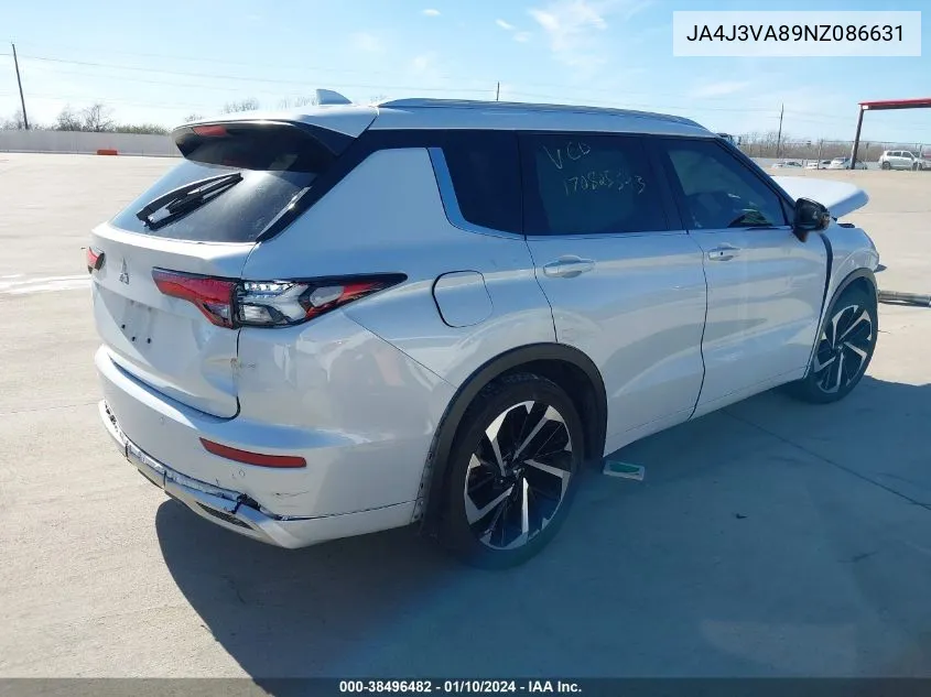 2022 Mitsubishi Outlander Sel 2.5 2Wd/Sel Special Edition 2Wd VIN: JA4J3VA89NZ086631 Lot: 38496482
