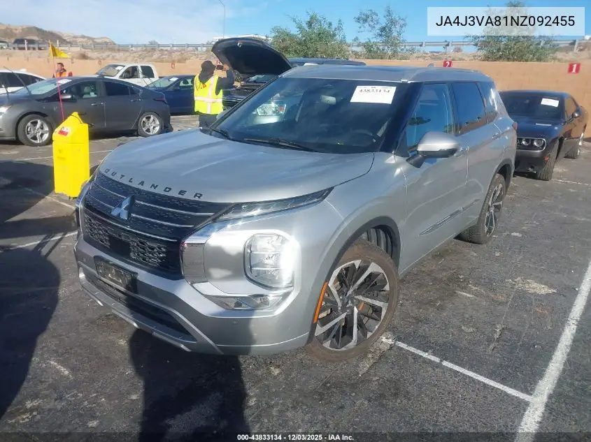 JA4J3VA81NZ092455 2022 Mitsubishi Outlander Sel 2.5 2Wd/Sel Special Edition 2Wd