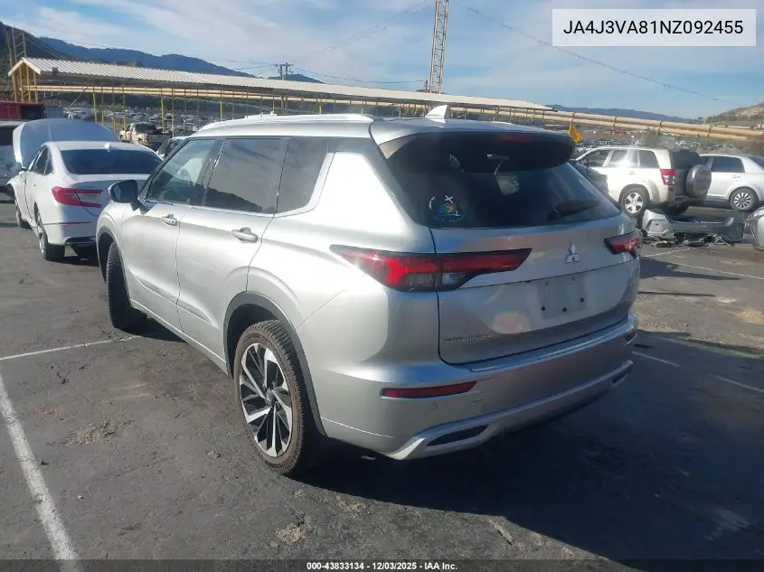 JA4J3VA81NZ092455 2022 Mitsubishi Outlander Sel 2.5 2Wd/Sel Special Edition 2Wd