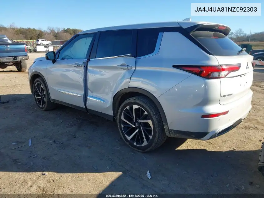 JA4J4UA81NZ092303 2022 Mitsubishi Outlander Black Edition S-Awc/Se 2.5 S-Awc/Se Launch Edition S-Awc