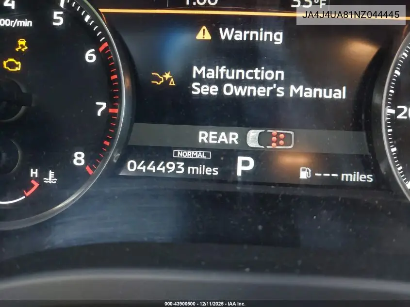 JA4J4UA81NZ044445 2022 Mitsubishi Outlander Black Edition S-Awc/Se 2.5 S-Awc/Se Launch Edition S-Awc