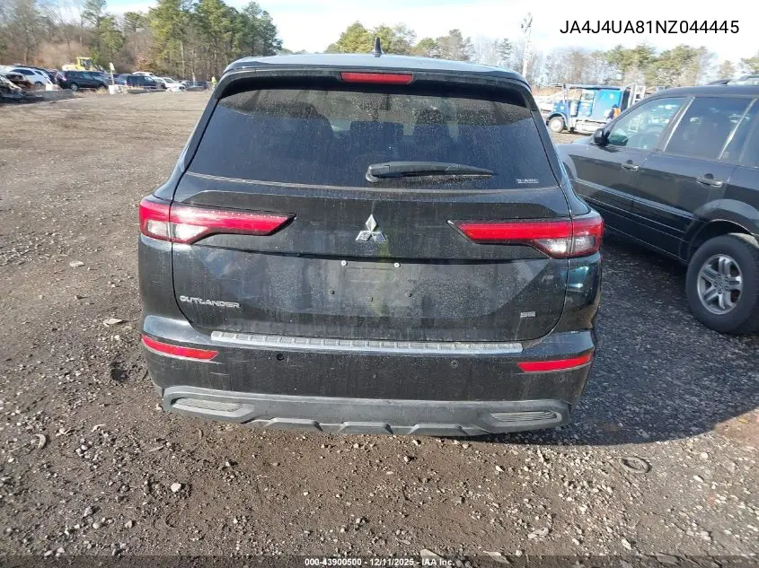 JA4J4UA81NZ044445 2022 Mitsubishi Outlander Black Edition S-Awc/Se 2.5 S-Awc/Se Launch Edition S-Awc