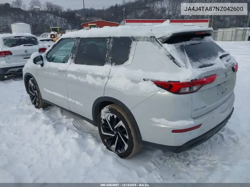 JA4J4TA87NZ042600 2022 Mitsubishi Outlander Es 2.5 S-Awc