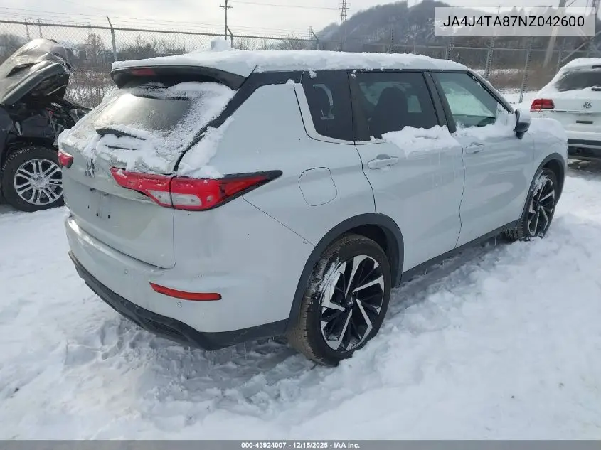 JA4J4TA87NZ042600 2022 Mitsubishi Outlander Es 2.5 S-Awc