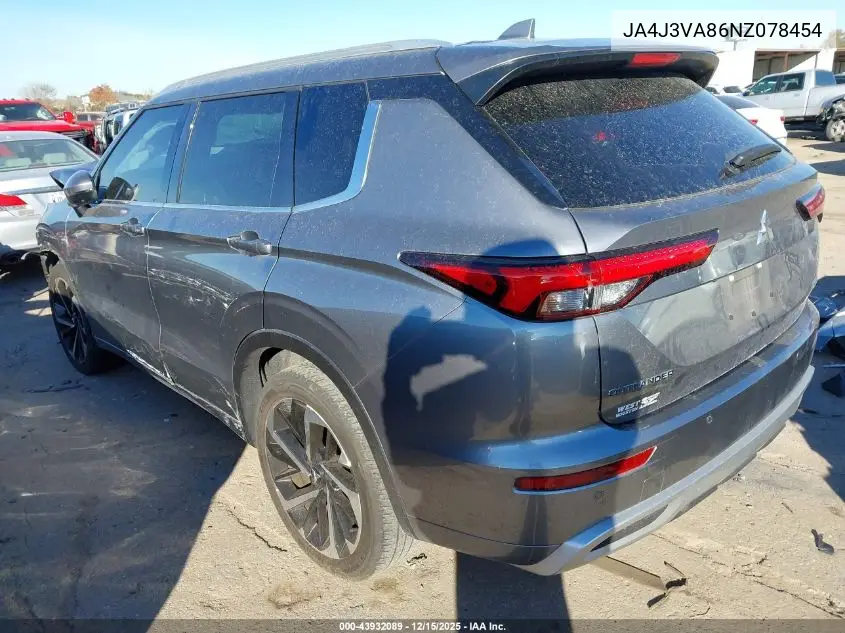 JA4J3VA86NZ078454 2022 Mitsubishi Outlander Sel Special Edition 2Wd
