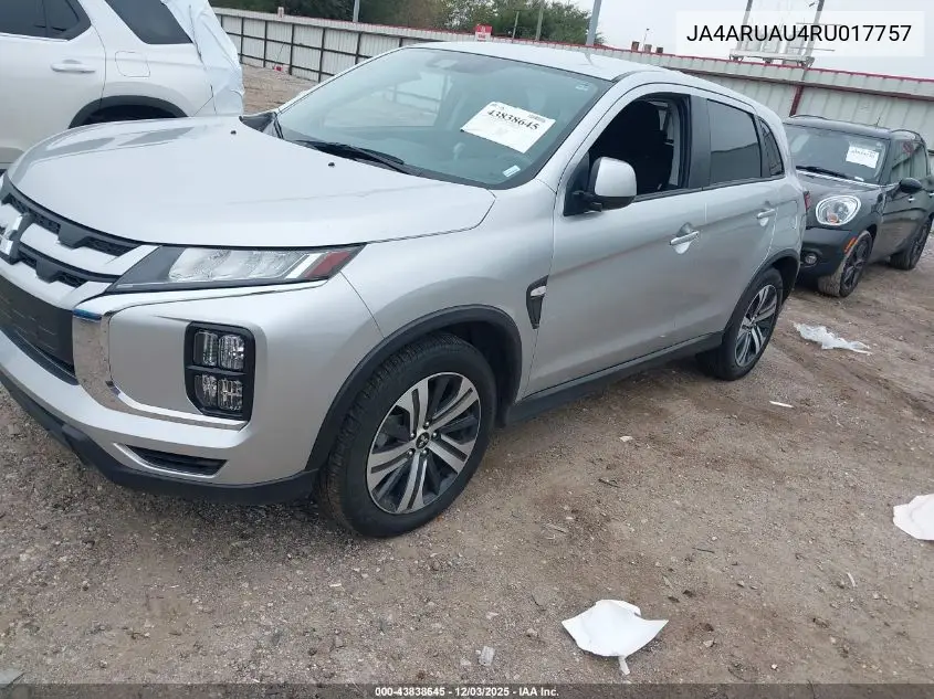 JA4ARUAU4RU017757 2024 Mitsubishi Outlander Sport 2.0 Es Awc/2.0 Le Awc/2.0 Ralliart Awc/2.0 S Awc/2.0 Se Awc/2.0 Trail Edition Awc